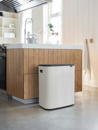 Brabantia White Bo Touch Kitchen Bin 60L