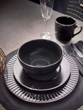 Tower 16 piece black dinnerware set (British brand)