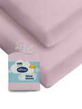 Silentnight pink kids cot bed fitted sheets 2 pack (British brand)