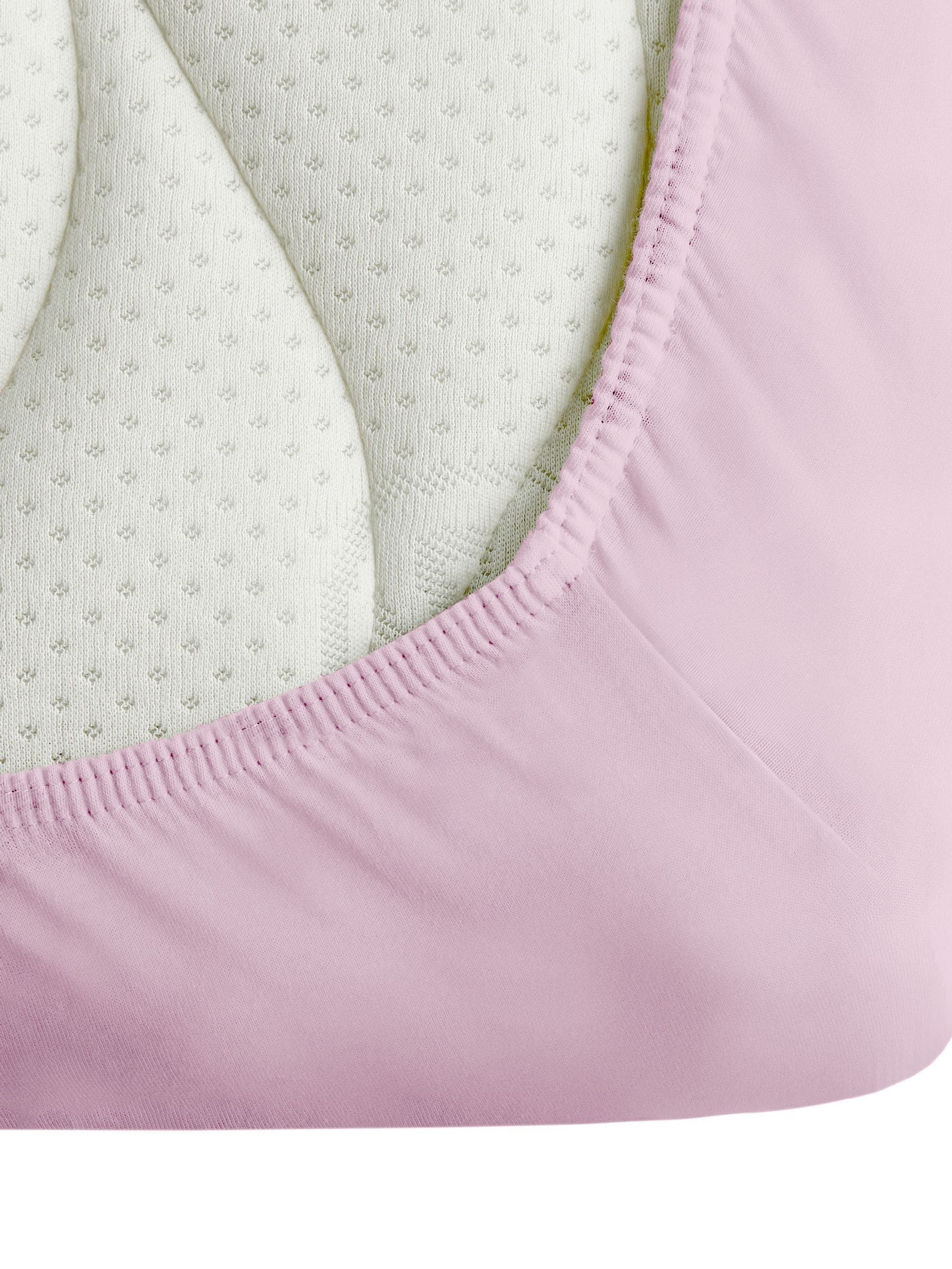 Silentnight pink kids cot bed fitted sheets 2 pack (British brand)