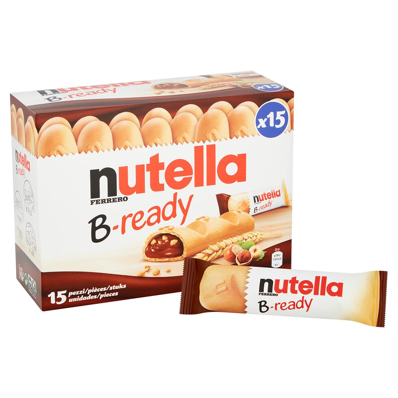 Nutella B-Ready Chocolate Cereal Bars 15 x 22g, imported from the UK