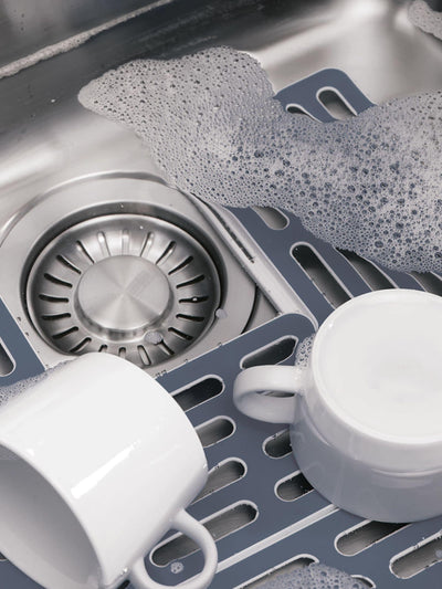 Joseph Joseph Grey Sink Saver Adjustable Sink Protector Mat