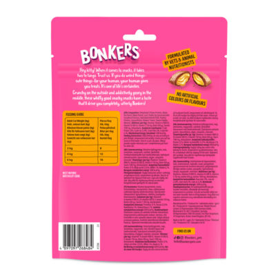 Bonkers Crunchy Soft Cat Treats Chicken 180g - British product