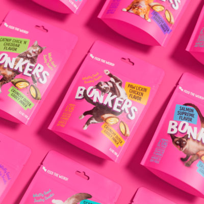 Bonkers Crunchy Soft Cat Treats Chicken 180g - British product