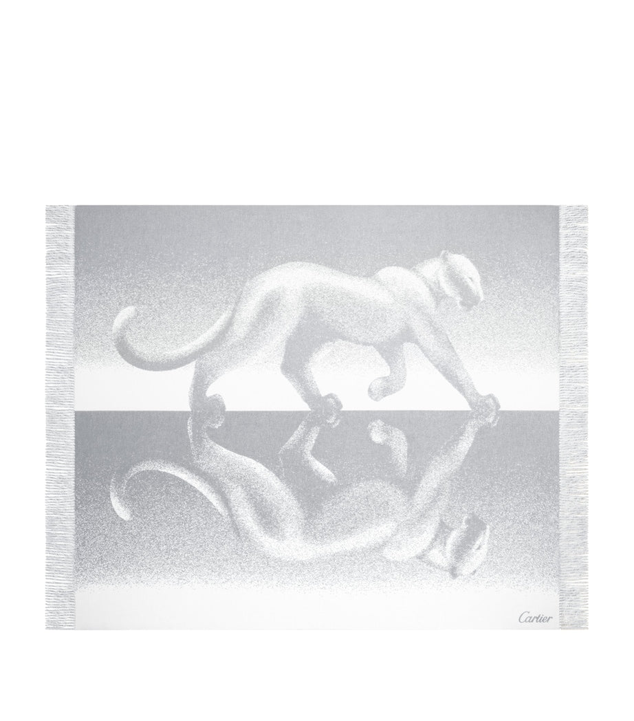 Cartier cashmere throw with Panthère de Cartier print 190cm x 140cm - British product