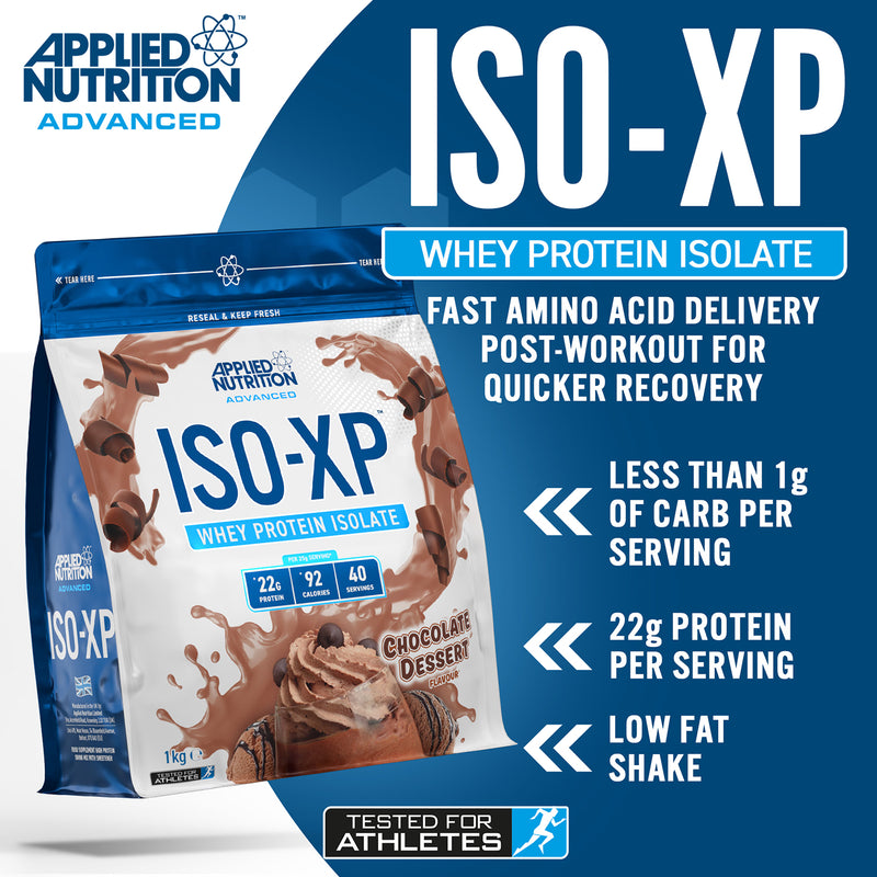 Applied Nutrition ISO XP Whey Protein Isolate Powder Chocolate Dessert 1kg