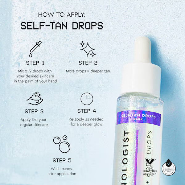 Tanologist Face Body Self Tan Drops Light 30ml (British brand)