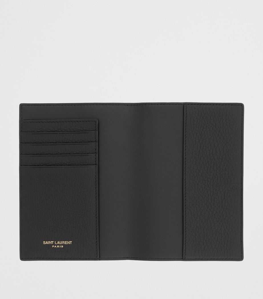 Saint Laurent leather monogram passport holder (British brand)