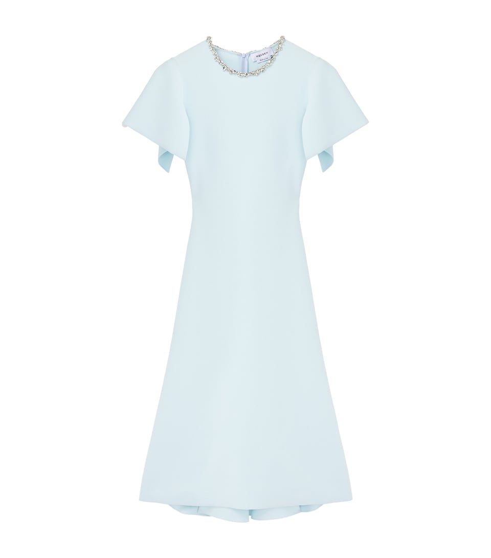 Wool Waistcoat with Lace Ruffles and Square Neckline