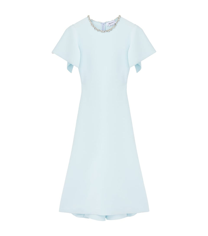 Wool Waistcoat with Lace Ruffles and Square Neckline