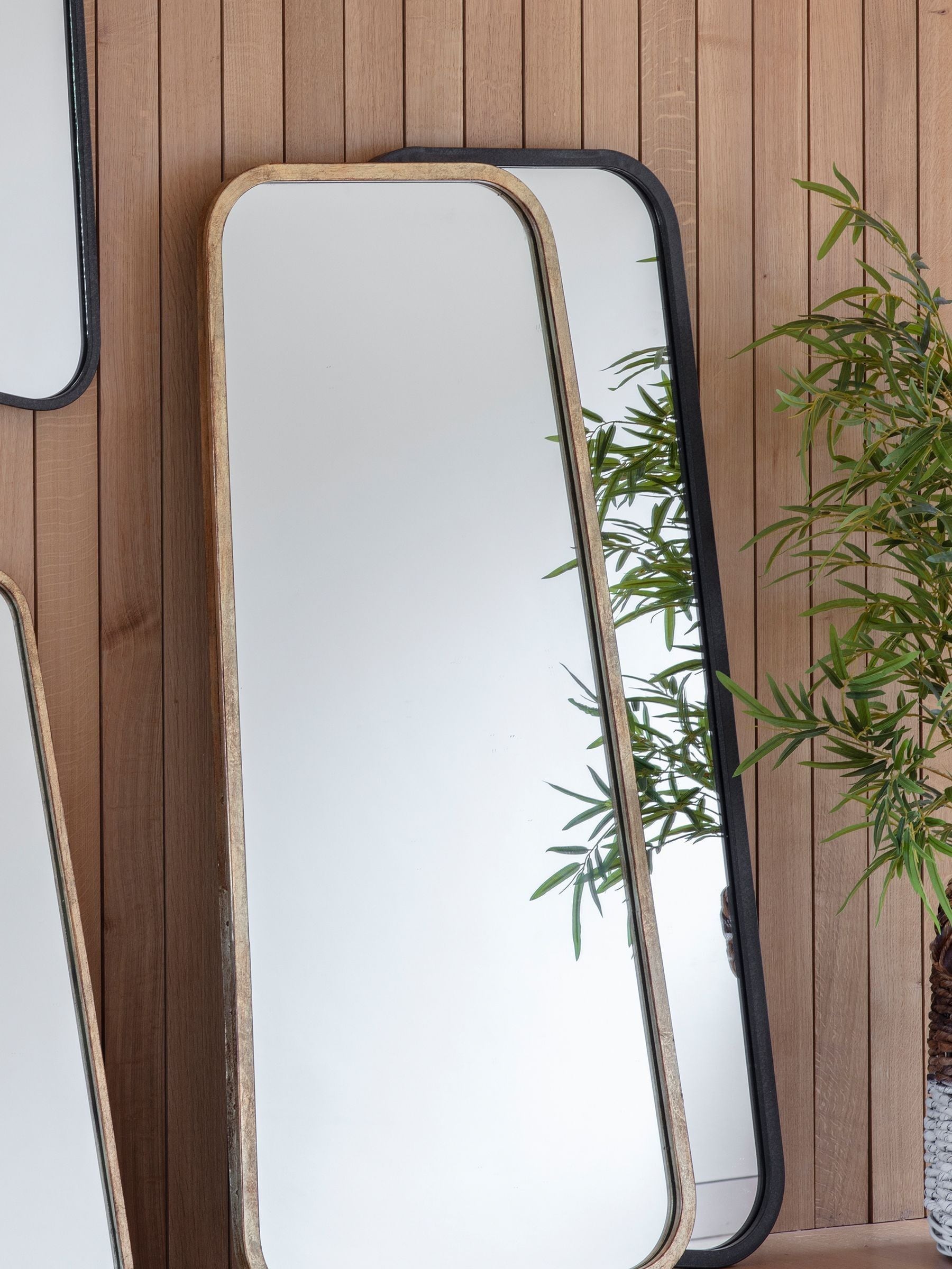 Gallery Home Black Eden Leaner Mirror, UK version