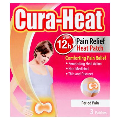 Cura-Heat Period Pain Relief Heat Patch 3 Patches - British product