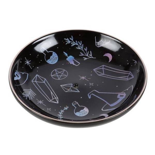 Something Different Crystal Witch Plate Incense Holder 9cm (British brand)