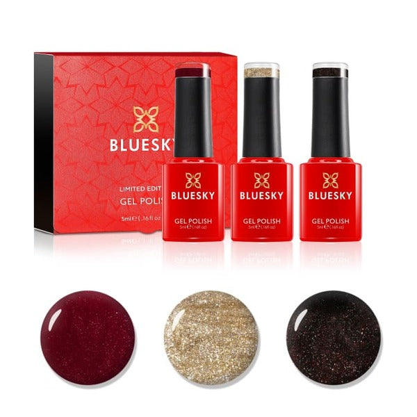 Bluesky Christmas Cracker gel polish trio - British product