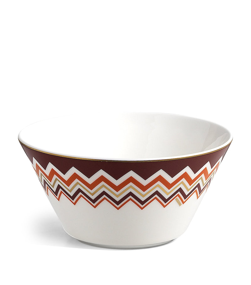 Missoni Home porcelain fruit bowl 12.5cm, imported from the UK