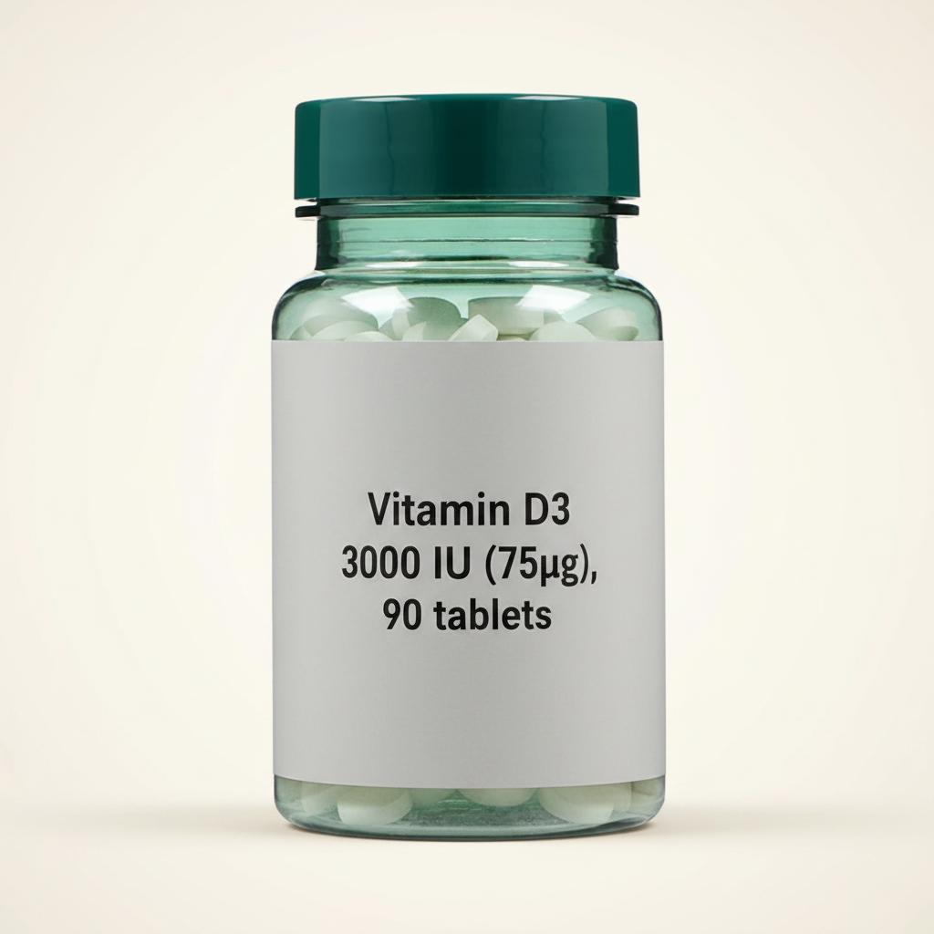 Holland & Barrett vegan Vitamin D tablets 75ug 90 count, UK version