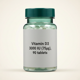 Holland & Barrett vegan Vitamin D tablets 75ug 90 count, UK version