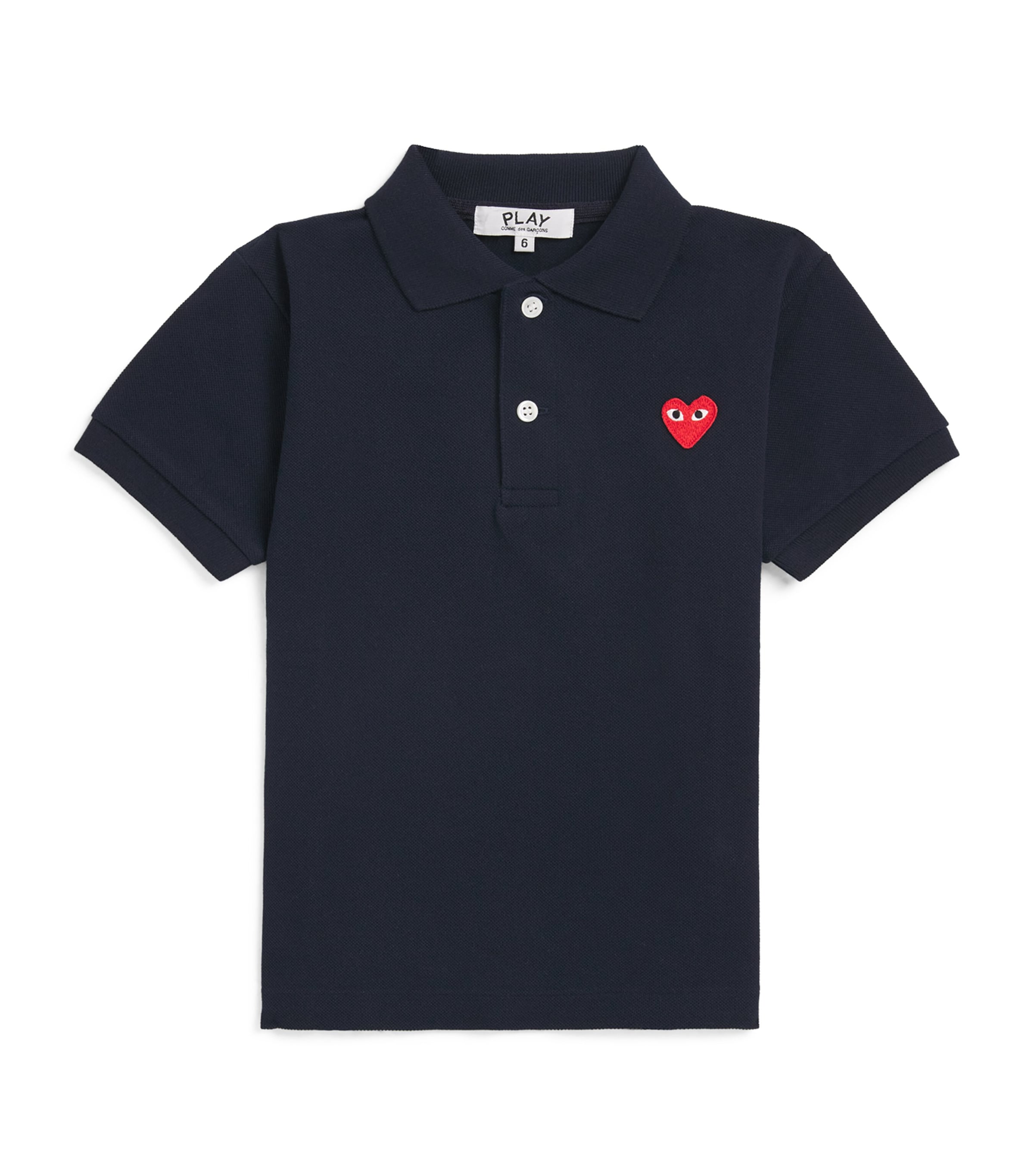 Comme Des Garçons cotton polo shirt with heart logo for kids 2-6 years - British product