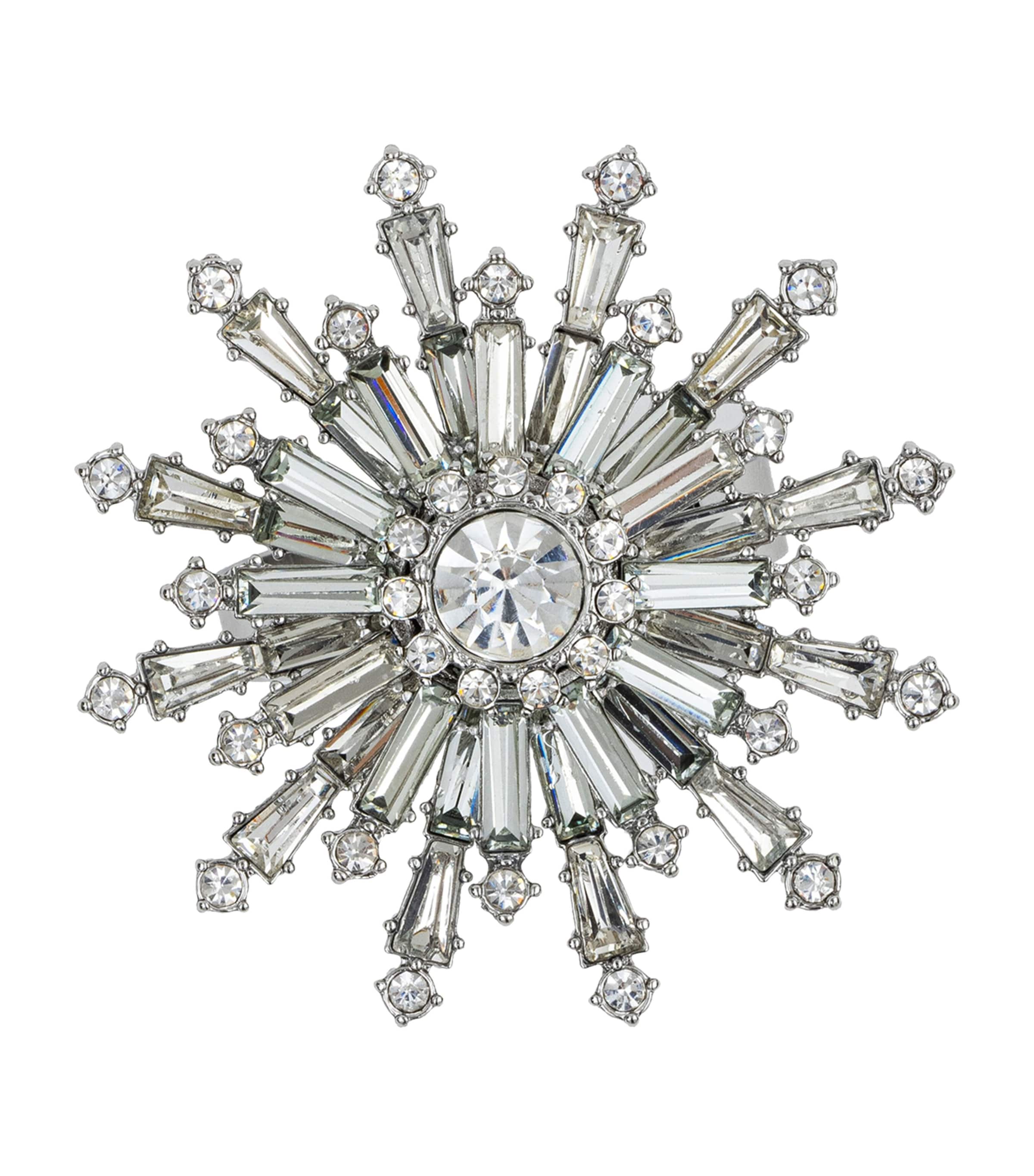 Joanna Buchanan Set of 4 Crystal Snowflake Napkin Rings