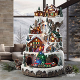 1.6ft (51cm) Animated Ski Mountain with Lights and Music - McGrocer