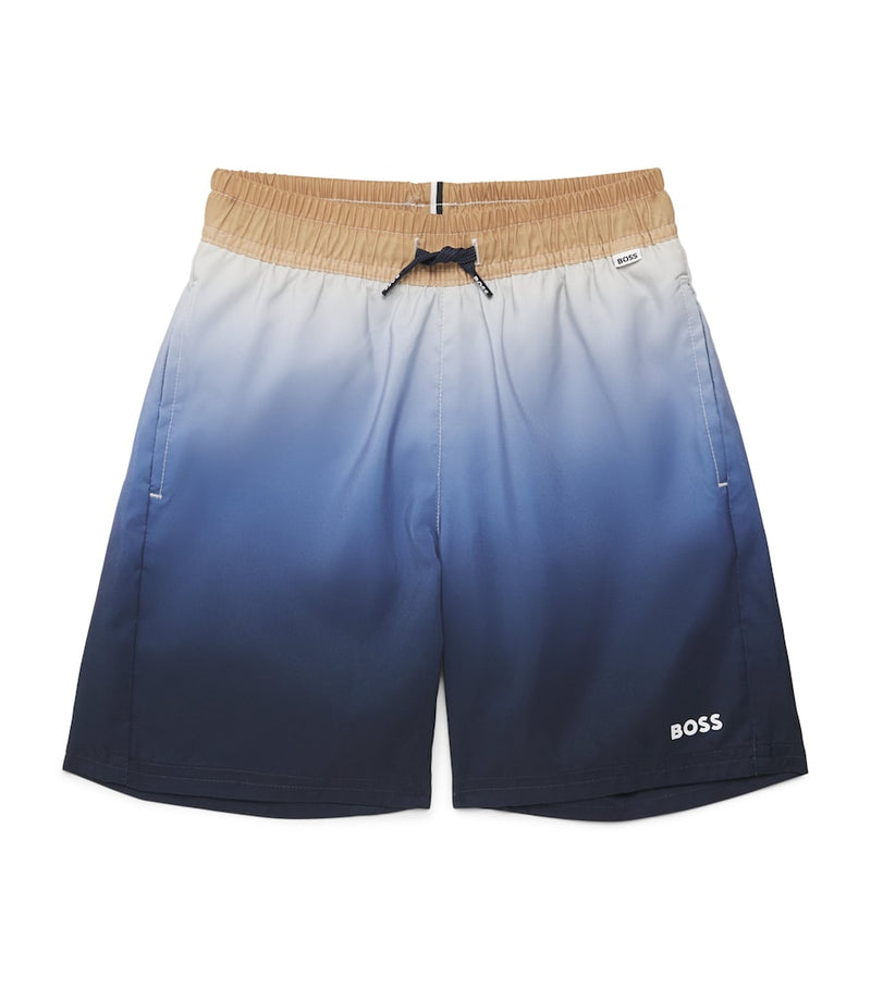 BOSS Kidswear gradient swim shorts for ages 4-16 years - British product