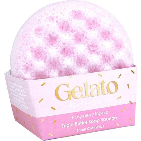 Bomb Cosmetics Gelato Body Buffer Raspberry Ripple 200g - British product