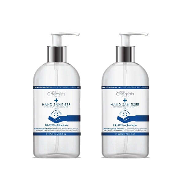 skinChemists Hand Sanitiser Twin Pack 250ml (British brand)