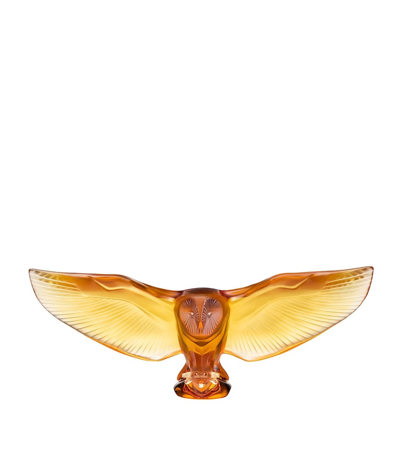Lalique Barn Owl Sculpture