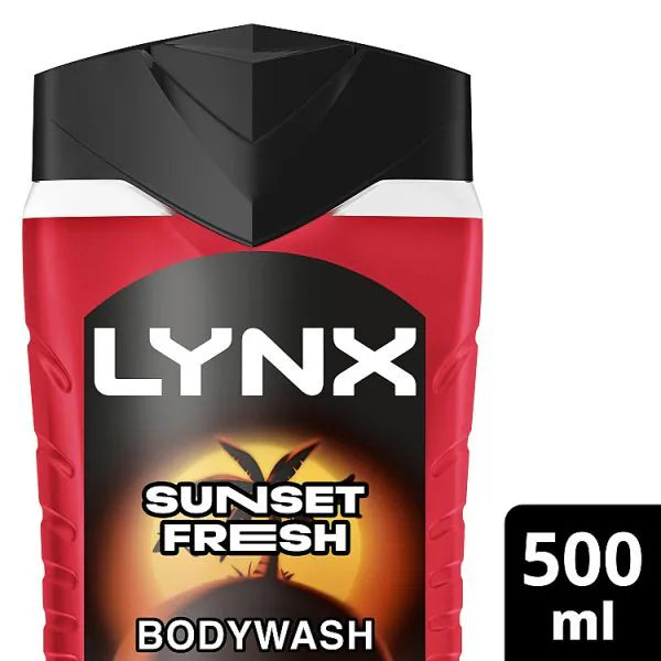 Lynx Sunset Fresh 3-in-1 Body Wash Bottle 500ml, UK version