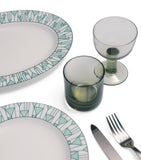Prada medium Vienna serving plate with geometric print, 34cm diameter, imported from the UK