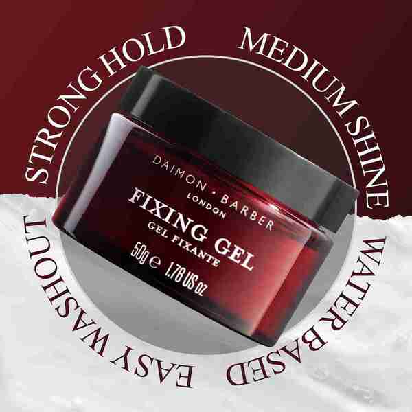 Daimon Barber Fixing Gel 50g Water Based Hair Pomade - British product