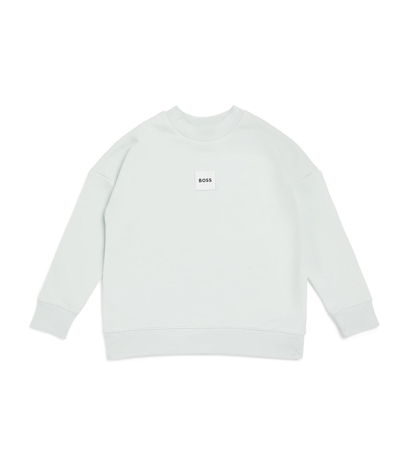 BOSS Kidswear stretch-cotton logo sweatshirt for kids aged 4-16 years - British product