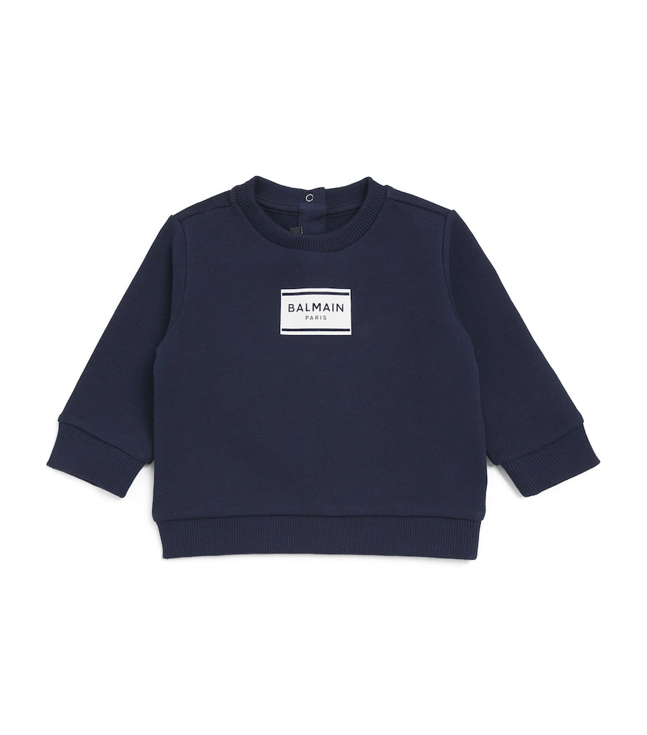 Balmain Kids Cotton Logo Sweatshirt 3-36 months - British product