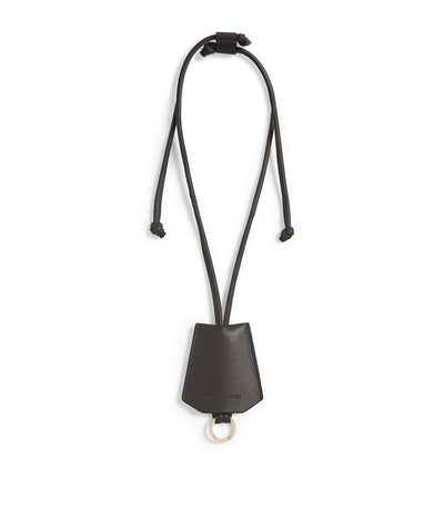 Lambskin Keyring with Extra-Long Strap and Drawstring Fastening