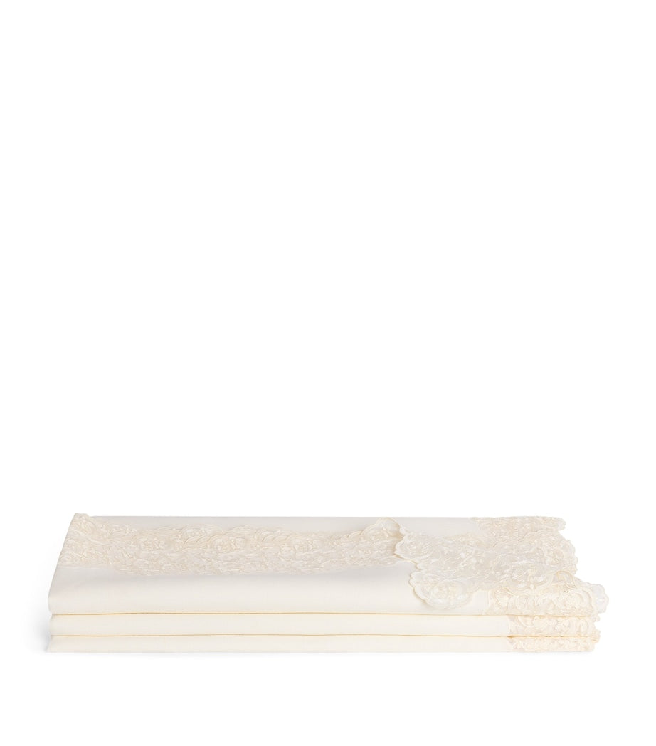 Dea Linen Lace-Trim Elite Tablecloth (170cm x 270cm)