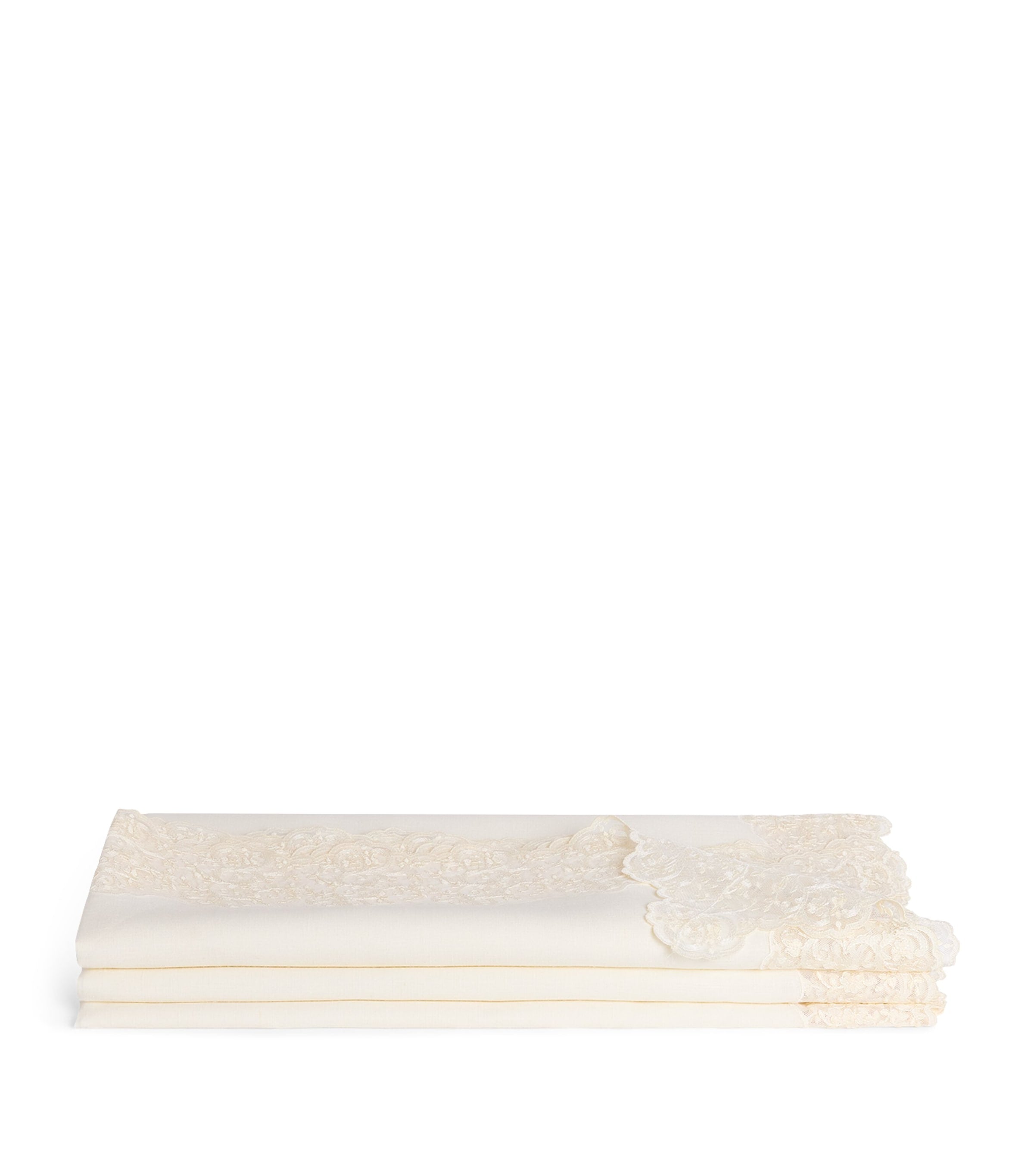 Dea Linen Lace-Trim Elite Tablecloth (170cm x 270cm)