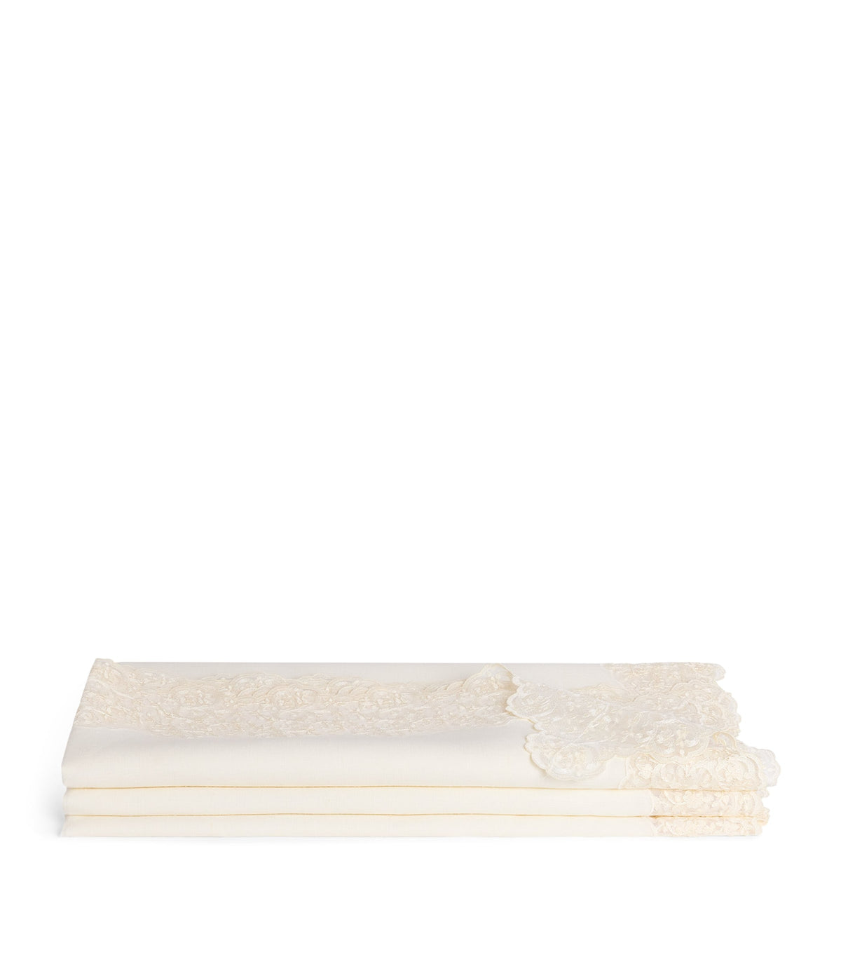 Dea Linen Lace-Trim Elite Tablecloth (170cm x 270cm)