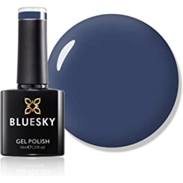 Bluesky blue gel polish denim patch - British product