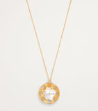L'Atelier Nawbar yellow gold diamond lapis turquoise moon phase necklace, UK version