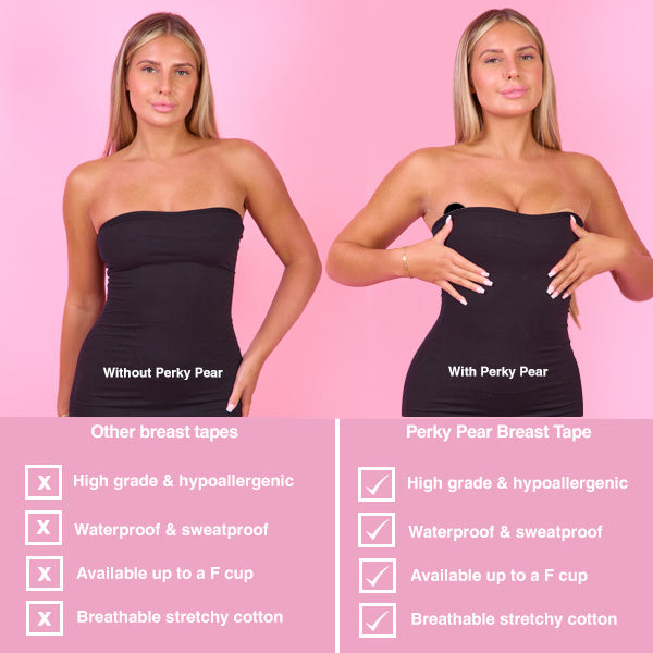 Perky Pear Sweetheart Boob Tape Black Skin Bonding (British brand)