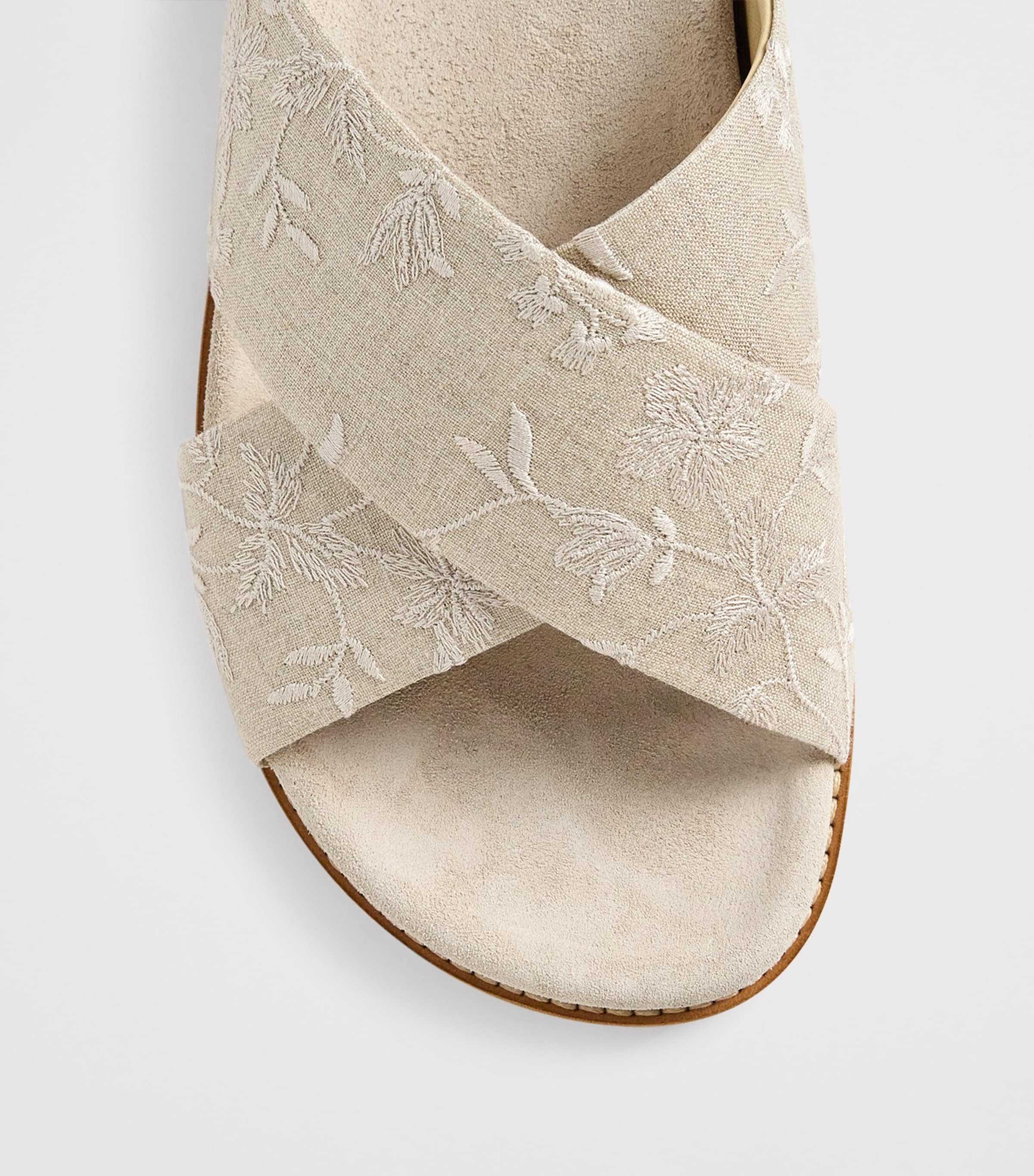 Eleventy embroidered crossover slides slippers - British product