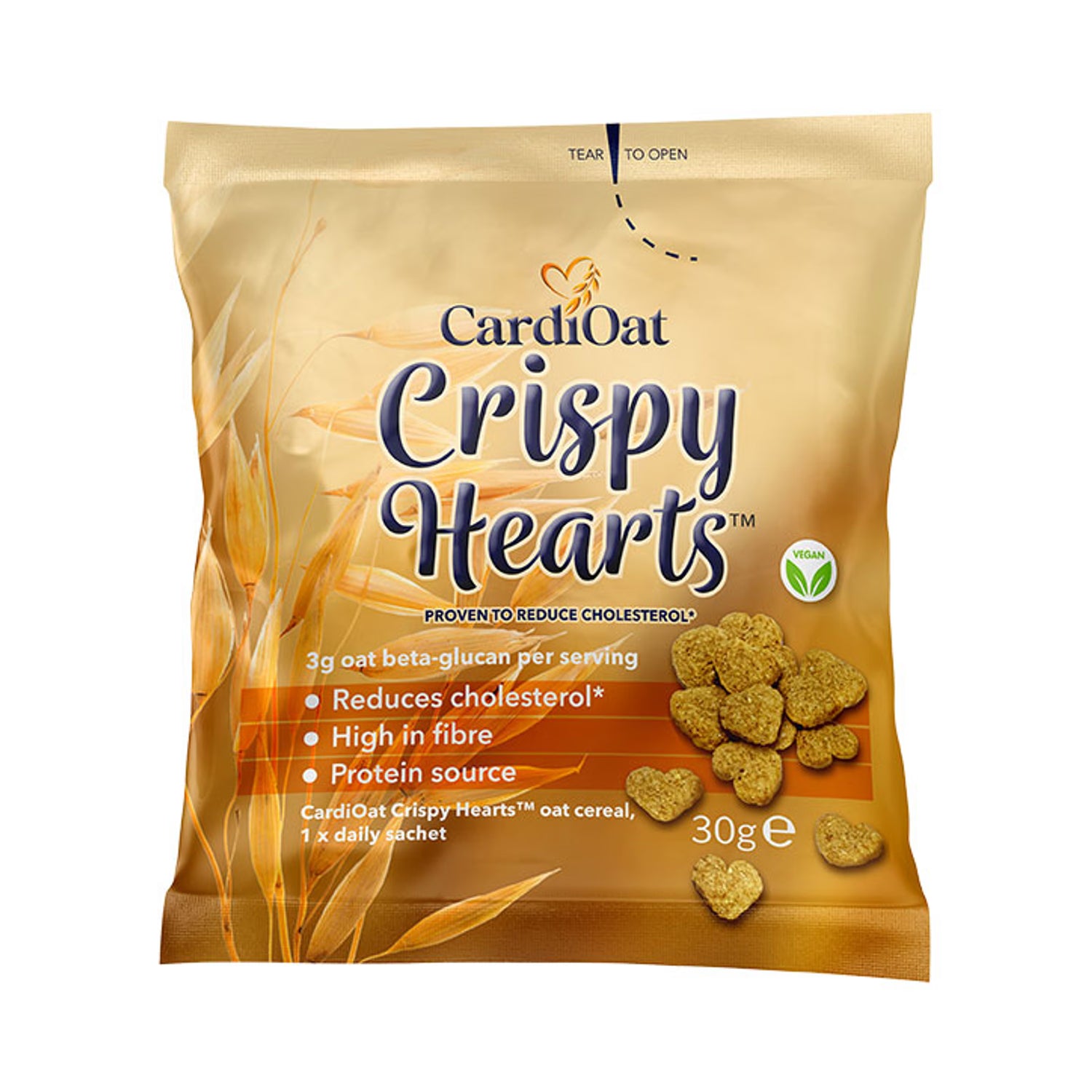 CardiOat Crispy Hearts Oat Cereal 7x 30g Sachets