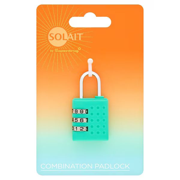 Solait Travel Combination Padlock 3-Dial (British brand)