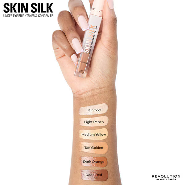 Revolution Skin Silk Brightener & Concealer Deep Red, imported from the UK