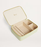 Harrods large soft grain leather trinket box with zip fastening - British product