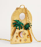 L'ATELIER NAWBAR Yellow Gold, Diamond and Malachite Biladi Palm Necklace