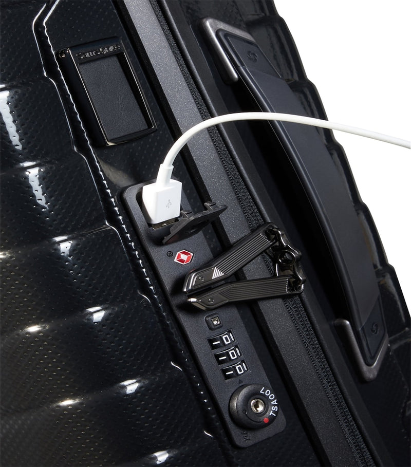 Resilient Polypropylene Travel Case with TSA Lock and Retractable Handle