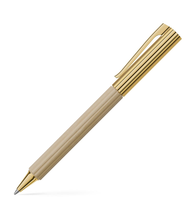 Graf von Faber-Castell Gold-Trim Hornbeam Wood Bloom ballpoint pen, UK version