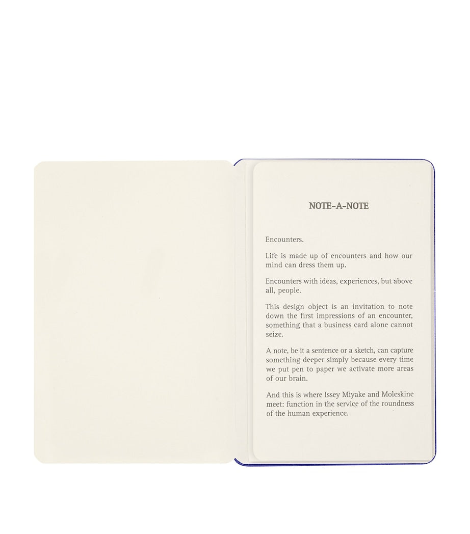 Moleskine Miyake Design Studio business card holder with note pages, imported from the UK