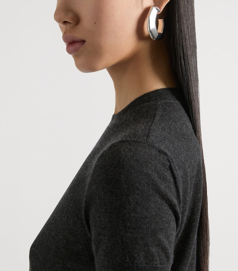Givenchy large structural huggie earrings, UK version